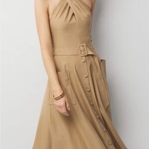 White House black market Halter Trench Midi Dress 8